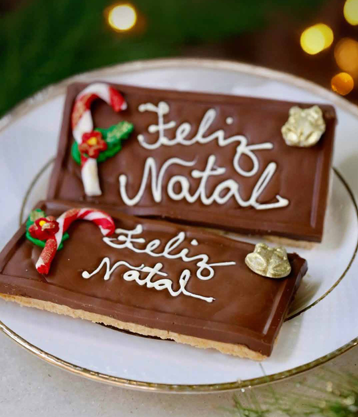 Plaquinha de chocolate