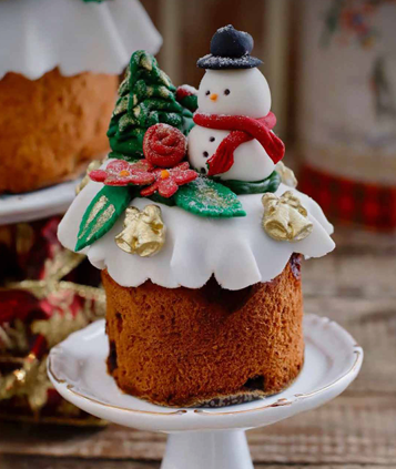 Mini panetone boneco de neve