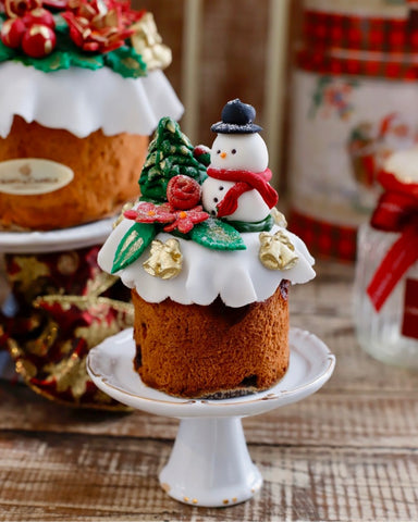 MINI PANETONE DE BRIGADEIRO COM BONECO DE NEVE