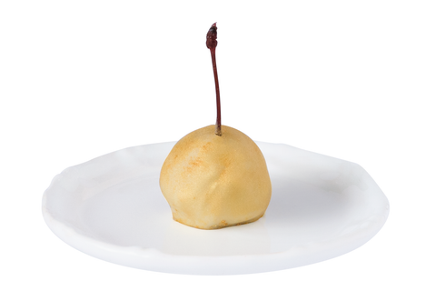 Trufa de chocolate branco com cereja de cabinho